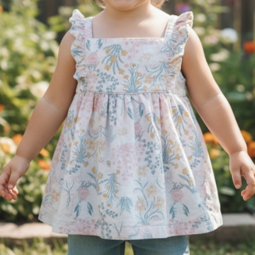 Joie Floral Kids Summer Ruffle Tank Top